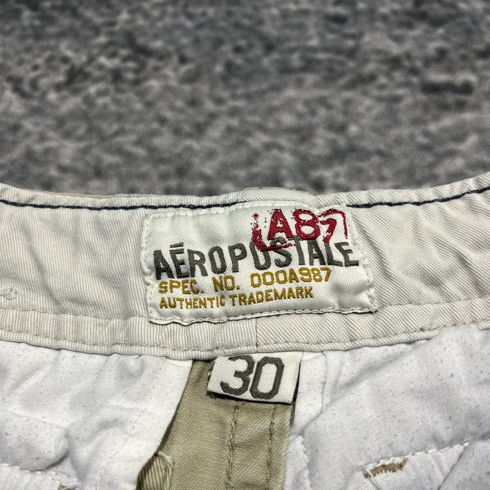 Aeropostale Cargo Shorts Mens 32 Beige Skater‎ Surf Preppy Baggy Vintage Y2K